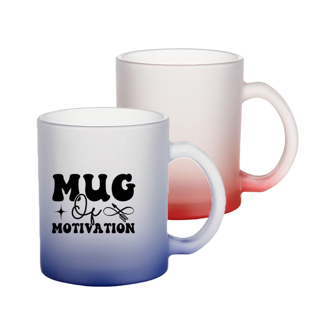 11oz Sublimation Frosted Gradient Glass Mug - Case of 36